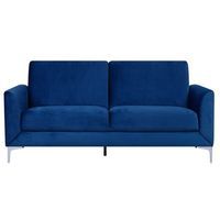 Sofa 3-osobowa Welurowa Niebieska Fenes Lumarko!