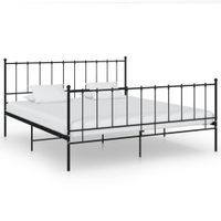 Emaga Rama łóżka, czarna, metalowa, 160x200 cm