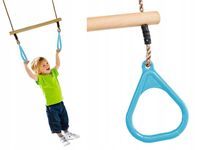 Huśtawka Trapez Gimnastyczny dla Dzieci JF błękitne