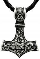 Naszyjnik Męski Srebrny Młot Thor Mjolnir Celtic