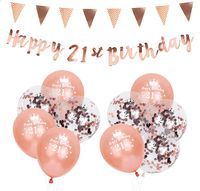 Dekoracja Urodzinowa Balony Girlanda 21 Urodziny