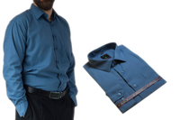 Koszula męska elegancka stalowa Laviino dl75 43/44 - XL/XXL