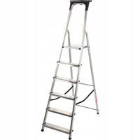 KADAX Drabina aluminiowa domowa z półką 6 ALD6 125