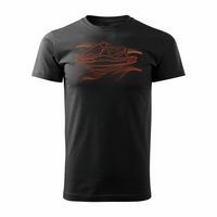 Koszulka ze skuterem wodnym skuter wodny męska czarna REGULAR XXL