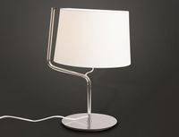 Biurkowa LAMPKA stołowa CHICAGO T0030 Maxlight klasyczna LAMPA abażurowa do sypialni biała
