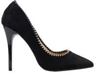 Czarne buty damskie zamszowe szpilki 38