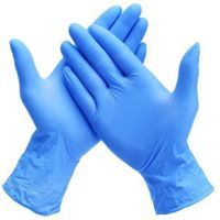 Rękawice jednorazowe nitrylowe w kolorze niebieskim bezpudrowe diagnostyczne DOMAN 10-XL