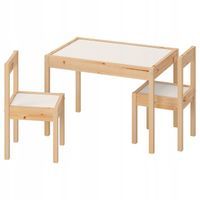 Ikea latt drewniany stolik dziecięcy +2 krzesła dla dziecka