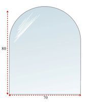Podstawa szklana hartowana - szyba pod Piec lub Kominek 80x70 cm