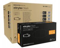 Rękawice nitrylowe nitrylex black XS karton 10 x 100 szt