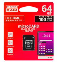 64Gb Karta Microsd Goodram Micro Class 10 Sdhc +Ad