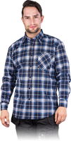 Koszula flanelowa w kratę, 100 % bawełna na guziki KF-GN XL