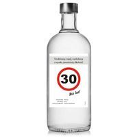 Etykieta na butelkę "Urodziny 30 znak", 85x120 mm, 5 szt