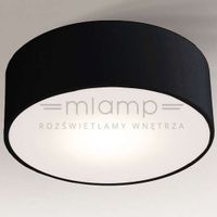 Natynkowa LAMPA sufitowa ZAMA 8587 Shilo łazienkowa OPRAWA metalowa LED 16W 4000K okrągła IP44 czarna