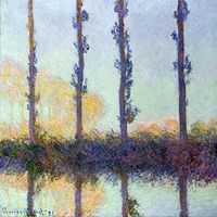 Reprodukcje obrazów The Four Trees - Claude Monet Rozmiar - 40x40