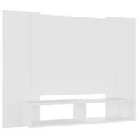 Wisząca szafka pod TV, biała, 120 x 23,5 x 90 cm, płyta wiórowa