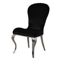 Krzesło glamour Tiffany Black - nowoczesne krzesło tapicerowane