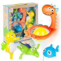 Zabawki do kąpieli DINOZAUR, smok, krokodyl, konik morski, rybka i kulki