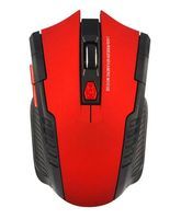 Bezprzewodowa MYSZ OPTYCZNA Gamingowa 1600 DPI czarna z czerwonym AK303C