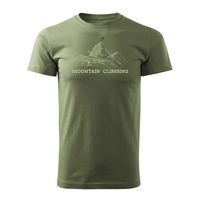 Koszulka z górami w góry wspinaczka climbing męska khaki REGULAR XXL