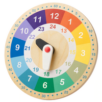 Zegar edukacyjny drewniany dla dzieci nauka godzin