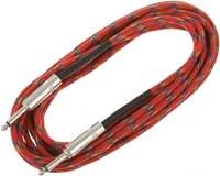 Kabel przewód instrumentalny Jack 6,3 mm 6 m sznurówka