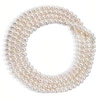 MIYOKO naszyjnik natutalne białe perły długi  na plecy ślub 2 m