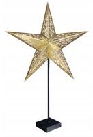 Gwiazda dekoracja duża złota 60 cm wys świetlna witraż stojąca 40x60
