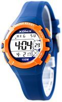 Xonix Sportowy zegarek elektroniczny, czas światowy, 5 x alarm, pamięć pomiarów, WR 100M