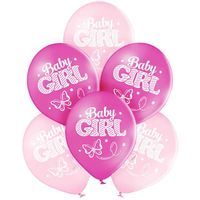 Balony "Baby Shower - Girl", pastel różowe, BELBAL, 10", 6 szt