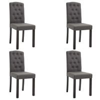 Krzesła do jadalni, 4 szt., ciemnoszare, tapicerowane tkaniną