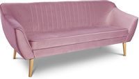 Welurowa sofa do salonu LUCA 3 osobowa nowoczesna kanapa na nóżkach