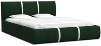 Łóżko tapicerowane stelaż drewniany materac 180x200 PLATINUM