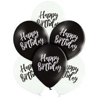 Balony "Happy Birthday", mix, Belbal, 12", 6 szt
