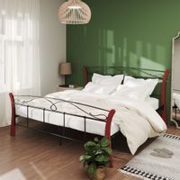 Emaga Rama łóżka, czarna, metalowa, 160x200 cm