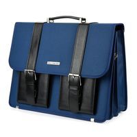Beltimore luksusowa męska aktówka teczka torba duża na laptopa niebieska I36