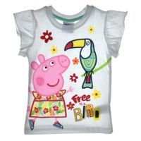 T-shirt dla dzieci Świnka Peppa z ozdobnymi rękawami 128