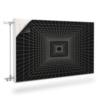 MASKOWNICA Magnetyczna Czarny Abstrakcyjny Tunel Efekt 3D 90cm x 60cm