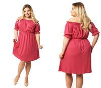 Sukienka Plus Size Boho w kolorze: fuksja Rozmiar - XL/XXL (3), Kolor - Fuksja