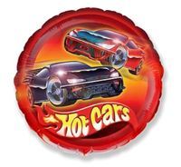 Balon foliowy Hot Cars Wheels samochody wyścigowe