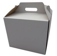Karton Pudełko Na Tort Biały Z Uchwytem 28X28X25Cm
