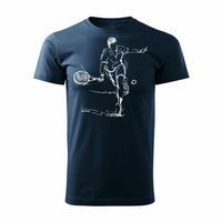 Koszulka z tenisistą Tennis męska granatowa REGULAR M
