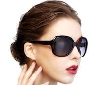 Duże okulary damskie czarne muchy przeciwsłoneczne O55