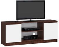 SZAFKA RTV 140 cm 2D 1P WENGE / BIAŁA
