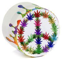 Młynek Peace MARIHUANA LEAF 4-el.,śr.5cm NO.3