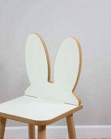Drewniane krzesełko dla dziecka Króliczek Białe