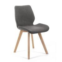 4x krzesło tapicerowane materiałowe SJ.0159 Szaro-Brązowe