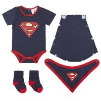 Komplet niemowlęcy dla chłopca Superman Granatowy Melanż 74