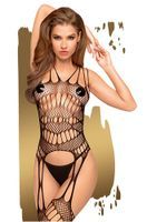 Bodystocking z pasami do pończoch XL