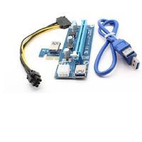 Qoltec Riser PCI-E 1x - 16x | USB 3.0 | ver. 007C | SATA / PCI-E 6pin